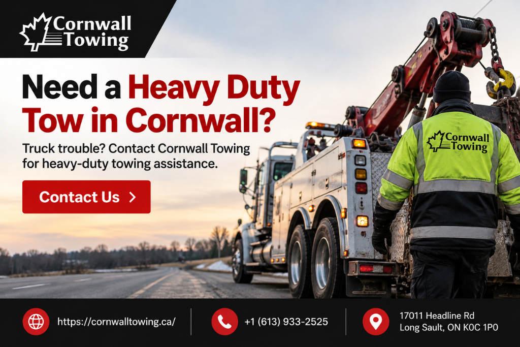 Help for Heavy Duty Truck Breaks Down in Cornwall